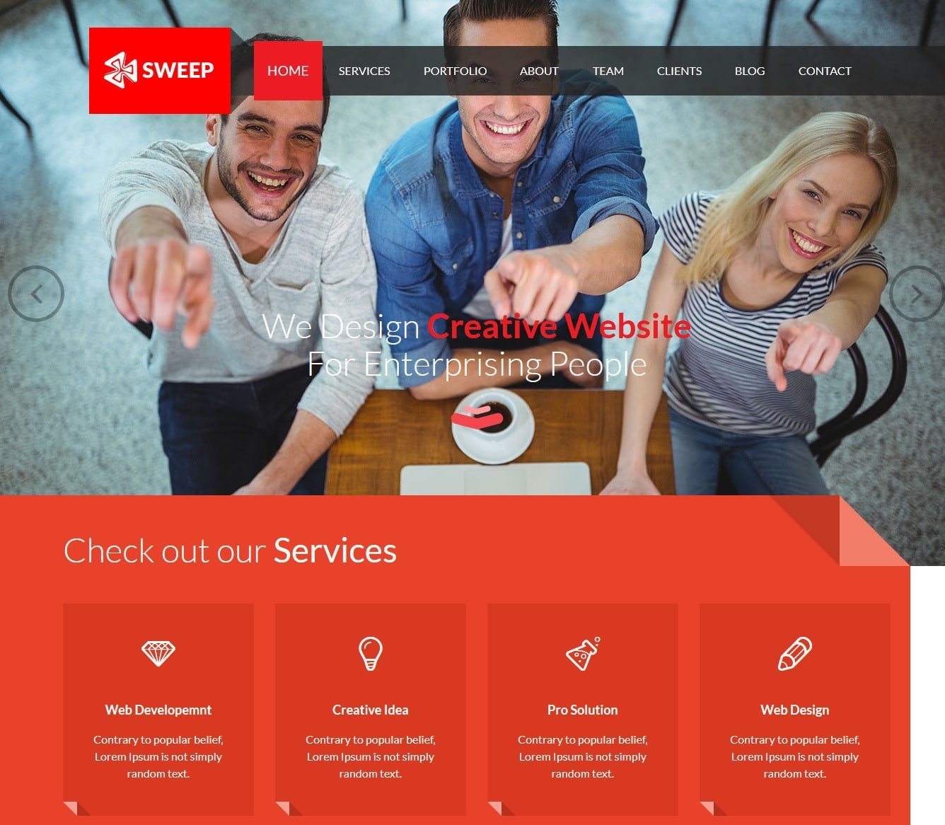 40+ Best Free Professional Bootstrap Business Templates 2023 21 Sweep – One Page Flat Free Business Website Template
