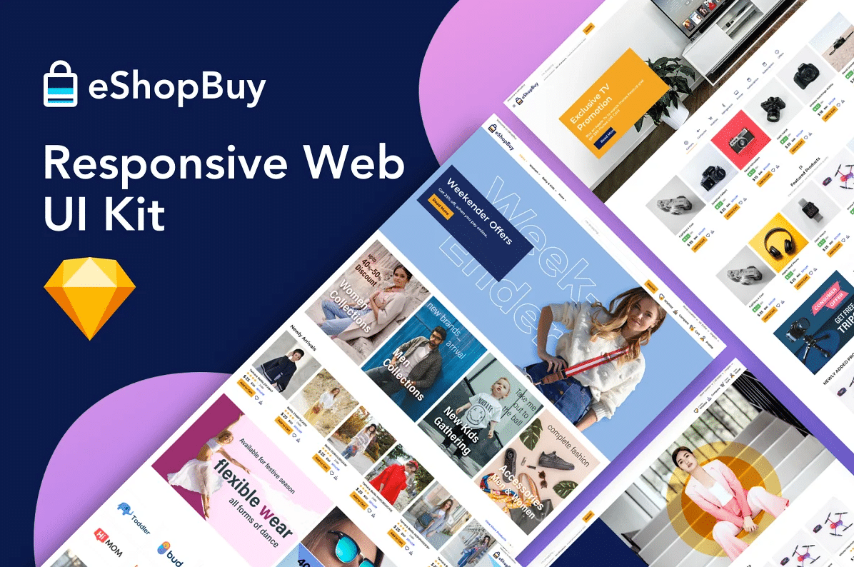 10+ Best eCommerce UI Kit Sketch Free 2024 13 eshopbuy ecommerce UI kit sketch
