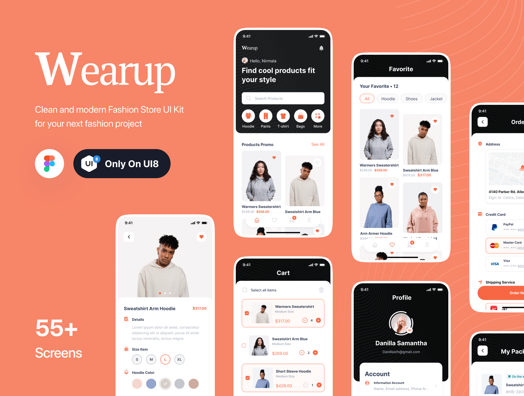 10+ The Best Figma Ecommerce Template Free 2024 15 Wearup app UI Kit figma