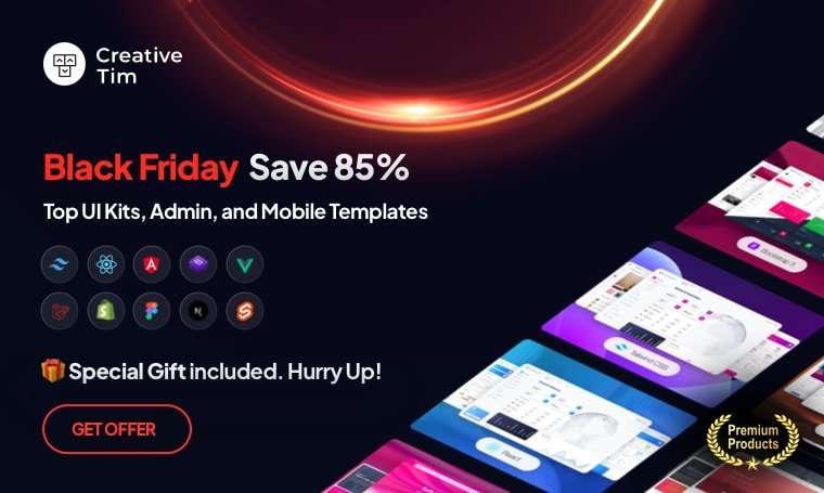 The Best Black Friday Deals For Developers & Designers 2025 37 Creative-Tim black Friday deal