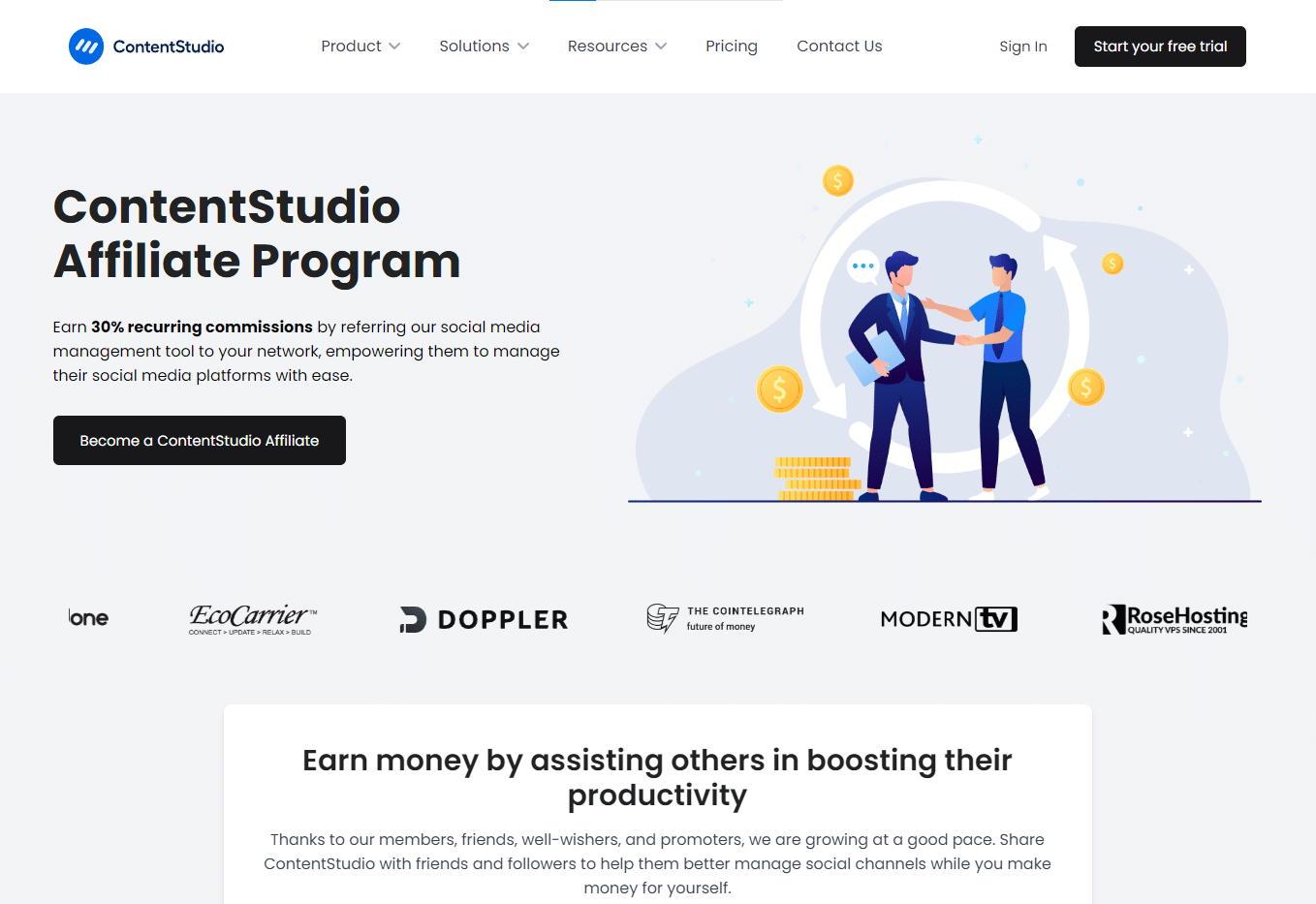 22+ Best SaaS Affiliate Programs for Beginners 2024. 22 ContentStudio Affiliation Program