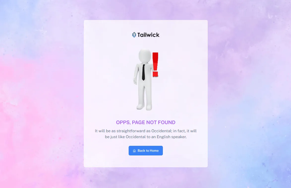 10+ Classic 404 Error React Tailwind Pages in 2026 12 TailWick Tailwind React 404 Page