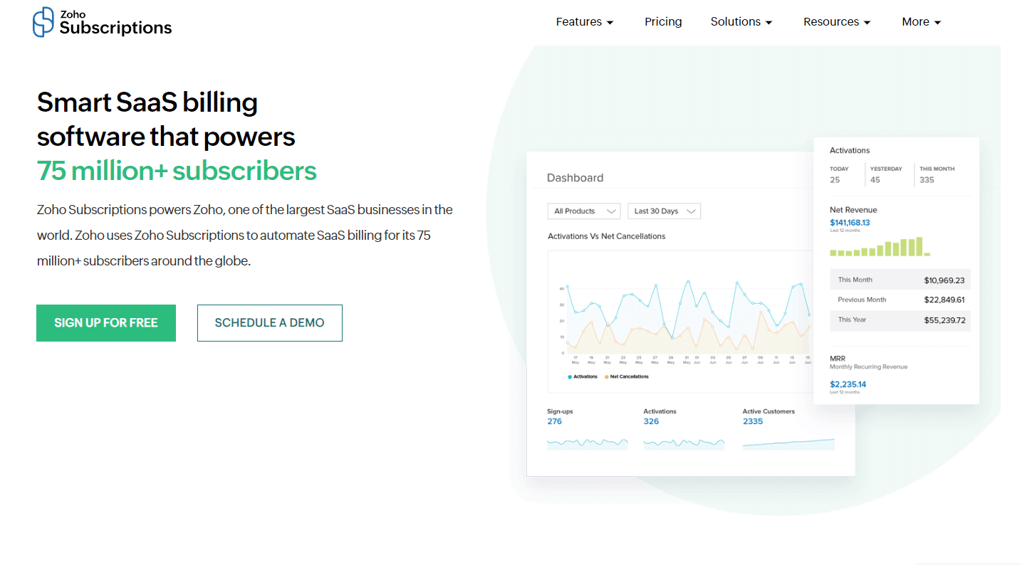9 Best SaaS Subscription Management Tools to Simplify Your Business 7 Zoho Subscription management tool