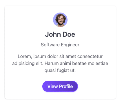 How to Integrate Tailwind with 11ty – With Code Examples 2 FlyonUI Profile card
