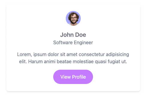 How to Integrate Tailwind with 11ty – With Code Examples 1 Tailwind 11Ty Profile card