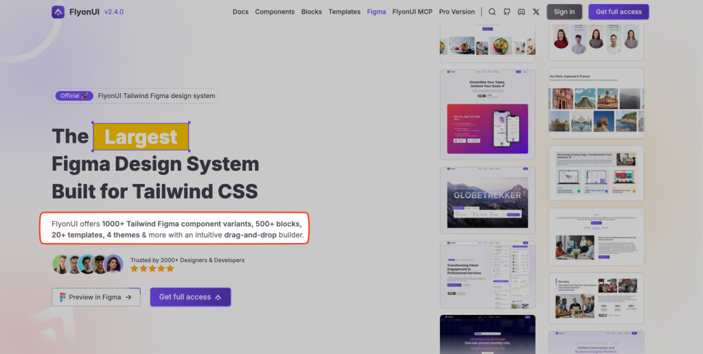 9 Key Elements of a High-Converting Landing Page - With Examples 8 flyonui figma clear value proposition and persuasive copy