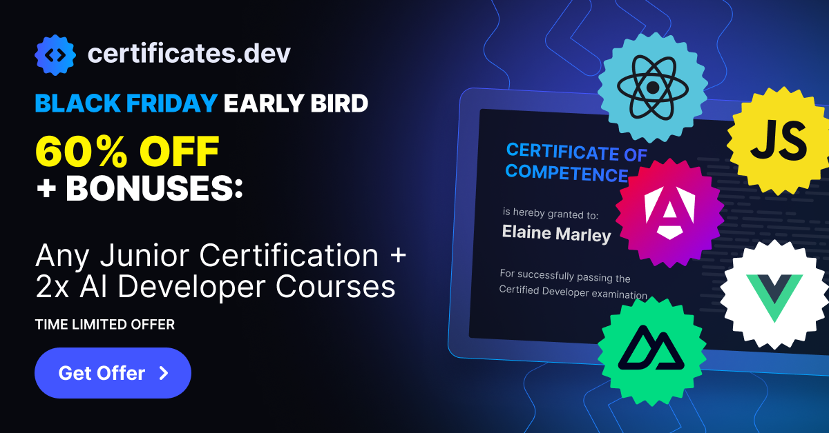 The Best Black Friday Deals For Developers & Designers 2025 19 certificates.dev