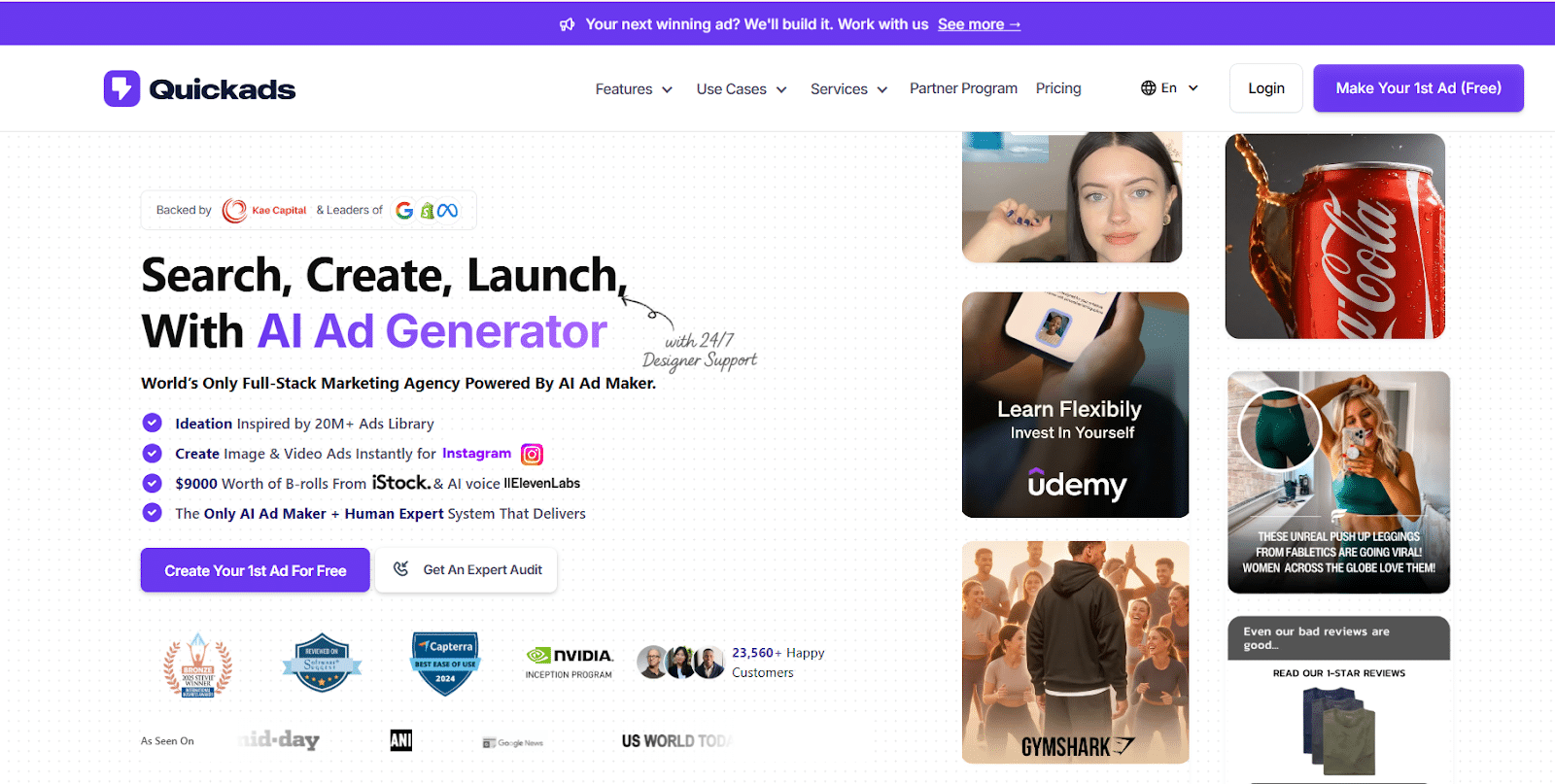5+ AI Tools to Create Stunning Landing Pages 11 Quickads: Best AI Video Generator for Agencies & Brands