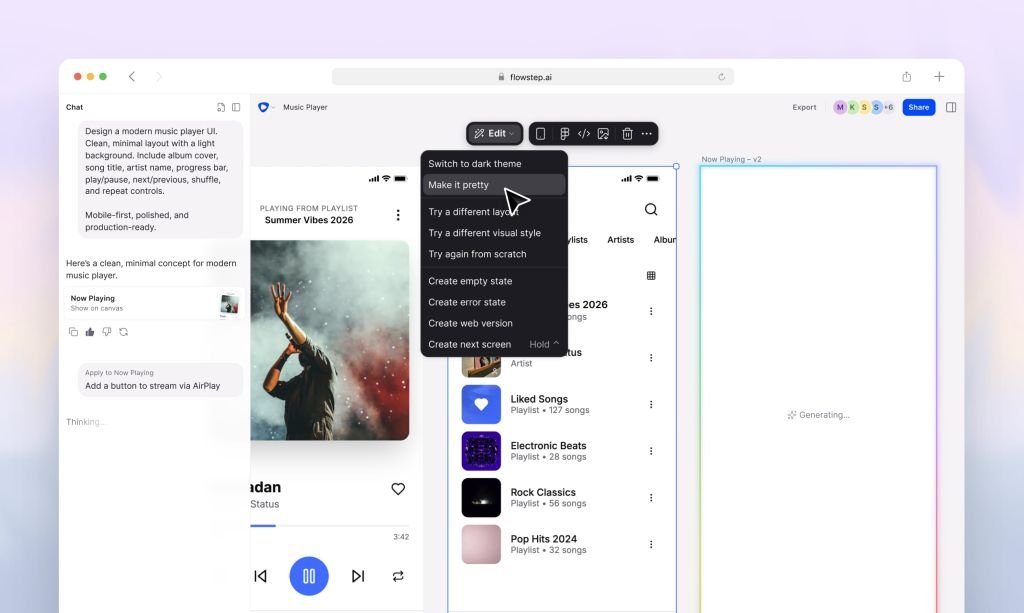 Top 10+ UI UX AI Generators Designers Must Have 1 Flowstep AI UI Generator