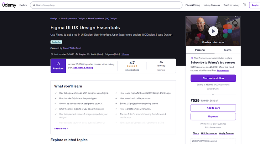 Best Figma Course & Tutorials For Beginners 2026 7 Figma course: Figma UX/UI Design & User Experience Essentials
