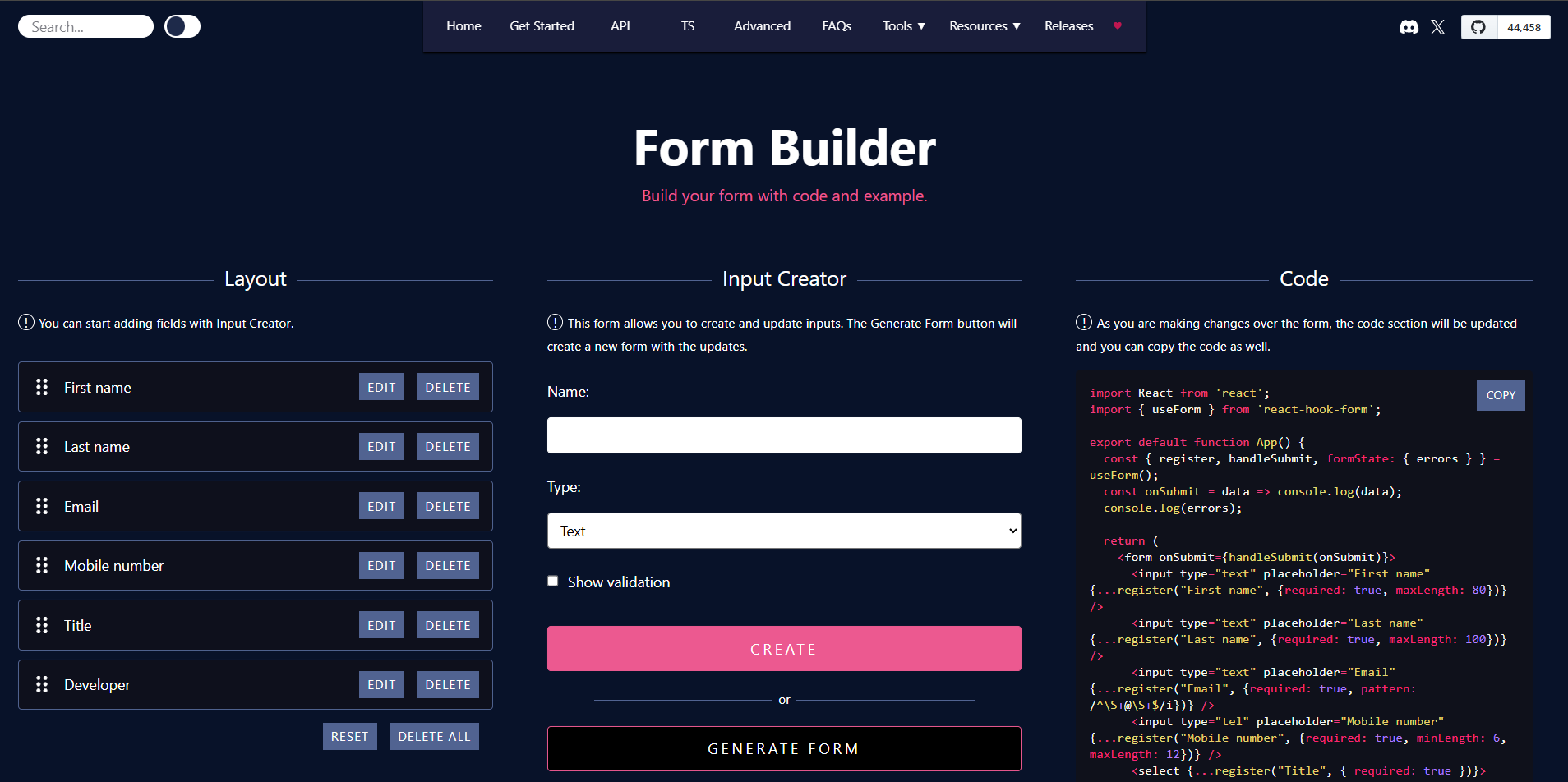 Best React Form Builder Developer Should Check 1 React Hook Form: React Form Builder