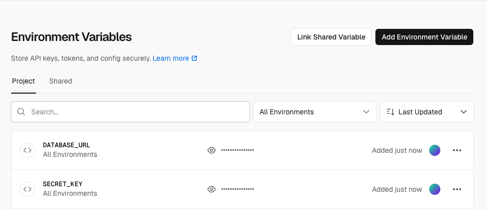 How Does Vercel Deploy FastAPI: Build and Deploy an E-commerce API 8 environment variable