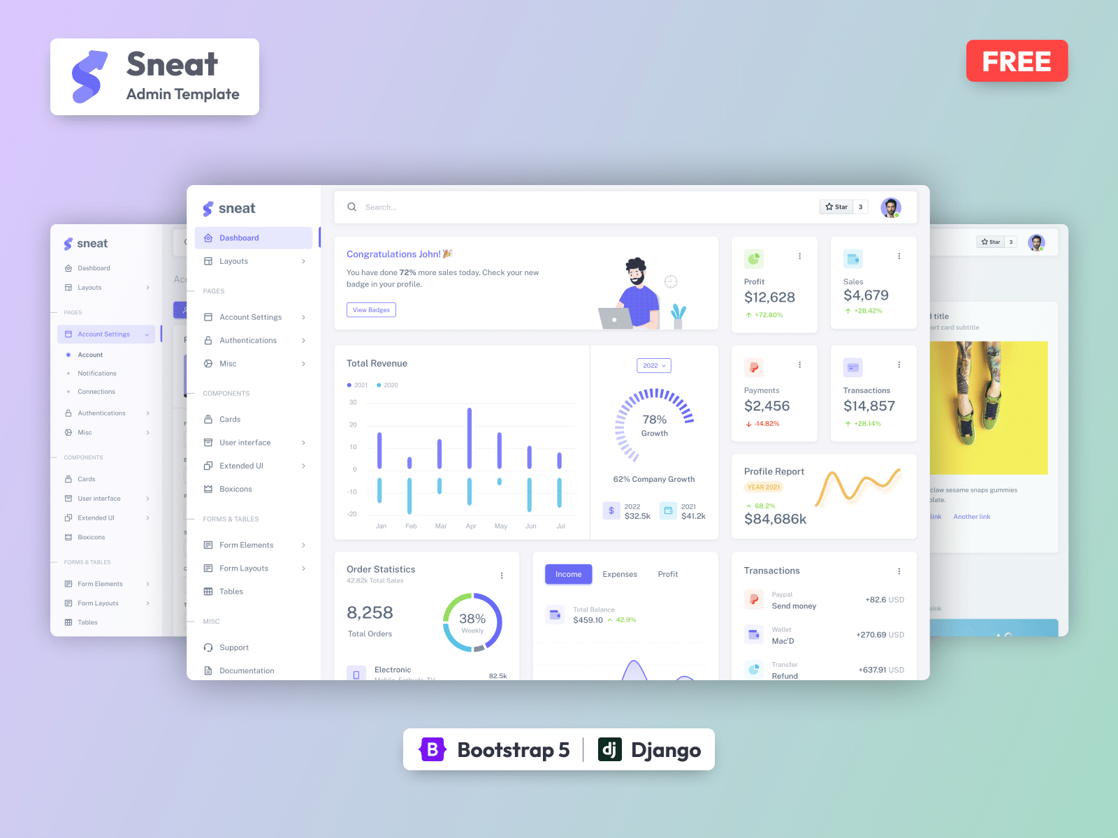 7 Useful Django Cheat Sheets 3 Sneat Free Django Admin Template