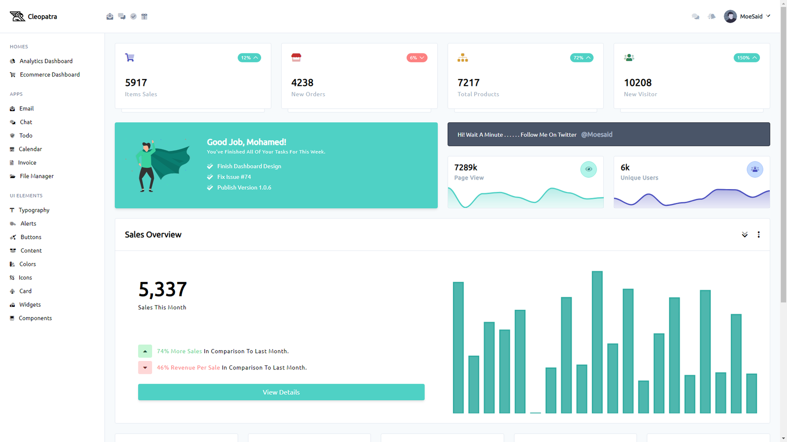 Best Tailwind CSS Admin Templates Free Download ThemeSelection