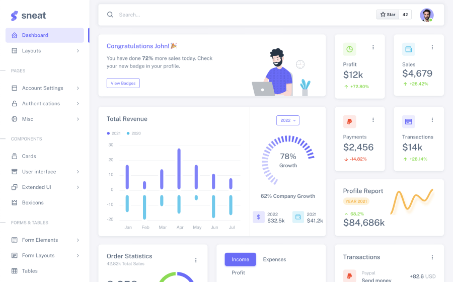 Free bootstrap 5 Laravel Admin Template