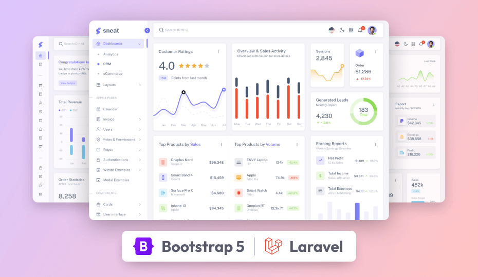 bootstrap laravel admin template